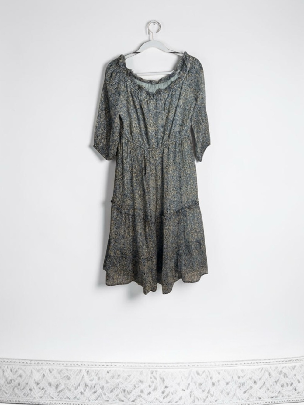 Anthropologie Kira Off-The-Shoulder Peasant Dress Size 6 - Picture 4 of 17